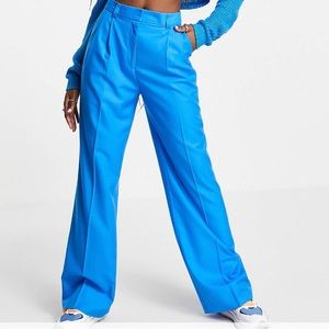 COLLUSION wide leg relaxed pant in bright blue, sz. 2, NWOT